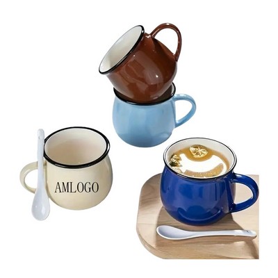 12-Ounce Coffee Milk Ceramic Mug