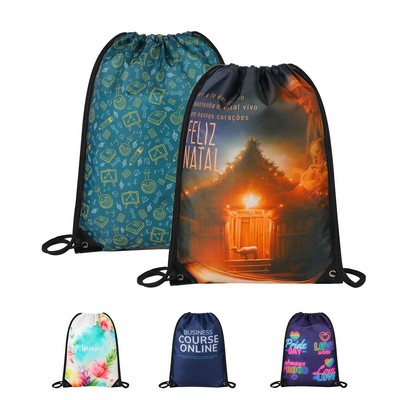 420D Durable Dye Sublimation Cinch Backpack