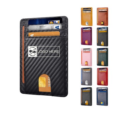 RFID Blocking Slim Leather Wallet