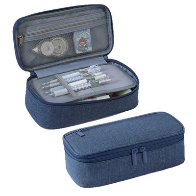 2 Layer Pencil Pouch Large Capacity Pencil Case for School Supplies