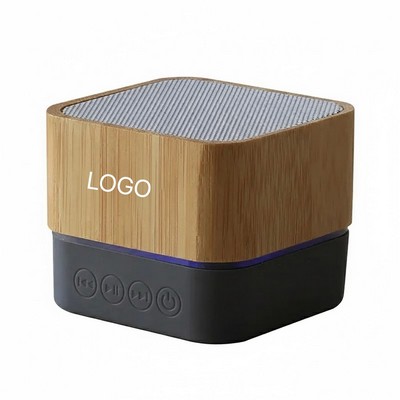 Eco-Friendly Natural Bamboo Wireless Bluetooth Speaker Portable Outdoor Mini Subwoofer