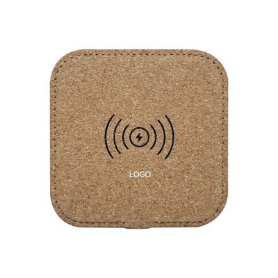 Sustainable Natural Cork Wireless Charger 15W Fast Charging Pad Universal Compatibility