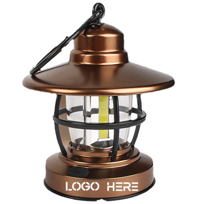 Battery Powered LED Camping Lantern Vintage Camp Light