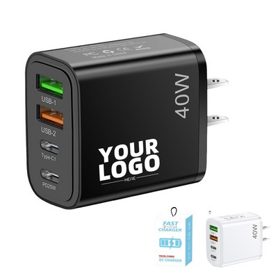 40W 4 Ports Wall Charger