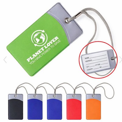 Rectangular Luggage Tag with Lanyard