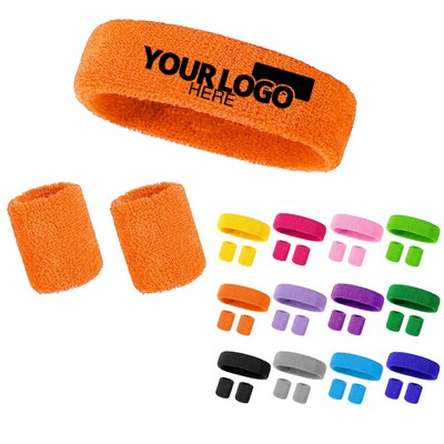 3-Piece Athletic Headband & Wristband Set