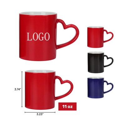Heat Sensitive Heart Mug 11 oz