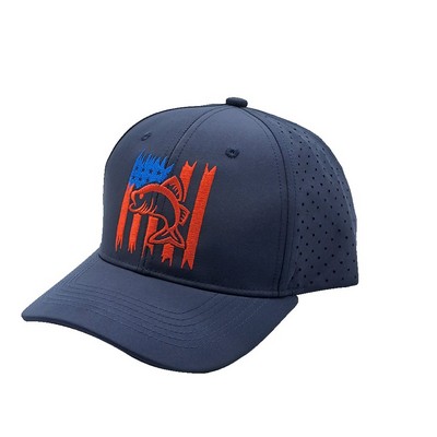 Patriotic Fishing USA Flag Bass Performance Trucker Hat