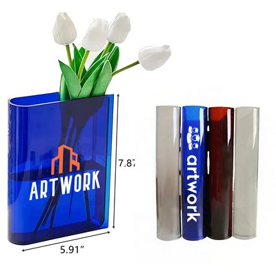 Acrylic Book-Shaped Flower Vase