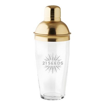 Antique-Style Glass Cocktail Shaker
