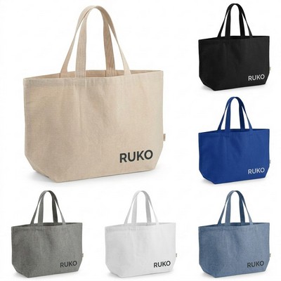 Jumbo Eco-Friendly Recycled Melange Canvas Tote Bag