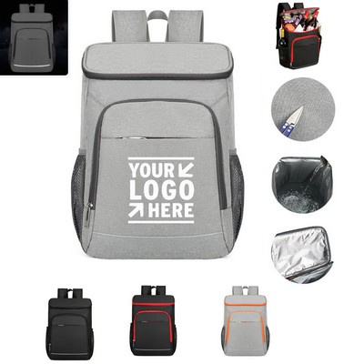 30L Waterproof Insulated Lunch Backpack with Reflective Strips