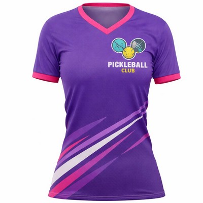 Women's Sublimated Cap Sleeve Tennis Jersey 180GSM