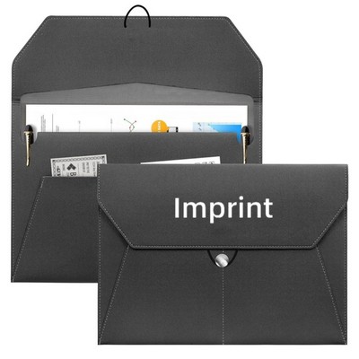A4 PU Leather Envelope Folder