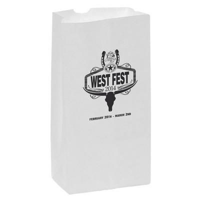 White Kraft Paper SOS Grocery Bag (Size 8 Lb.)