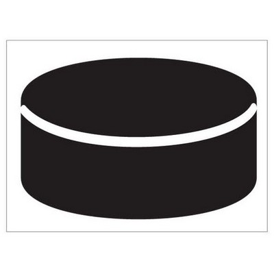 Hockey Puck Metal Rectangle Photo Magnet (2"x3")