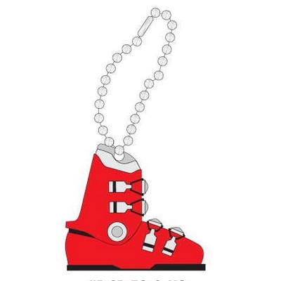 Ski Boot Promotional Key Chain w/ Black Back (2 Square Inch)