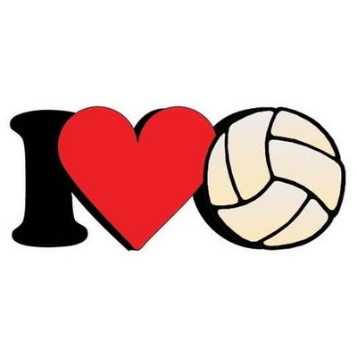 I Love Volleyball Maxi Magnet (8 Square Inch)