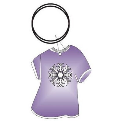 Snowflake T Shirt Executive Key Chain w/Mirrored Back (4 Square Inch)