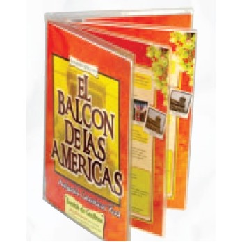 Clear Heat Sealed Quad Booklet 8 View Menu Jackets (8 1/2"x11" Inserts)PER DOZEN