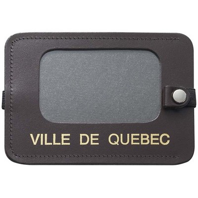 Bonded Leather Car License Holder w/ Single Strap
