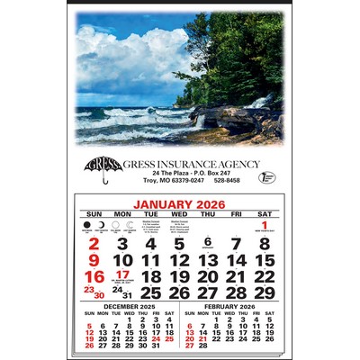 Colorful Palette "Elliot Falls Michigan UP" Full Apron Hanger Calendar