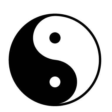 Yin Yang Symbol Promotional Magnet w/ Strip Magnet (10 Square Inch)