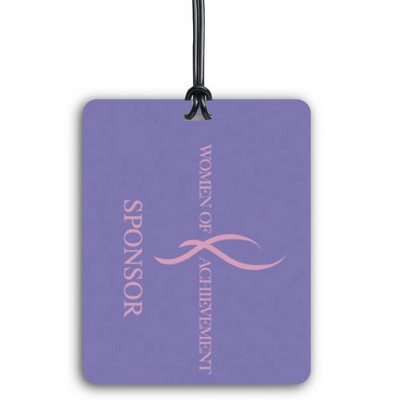 Full Color Write On Tag w/ Flexible Plastic Loop Strap (Rectangle 4"x5")