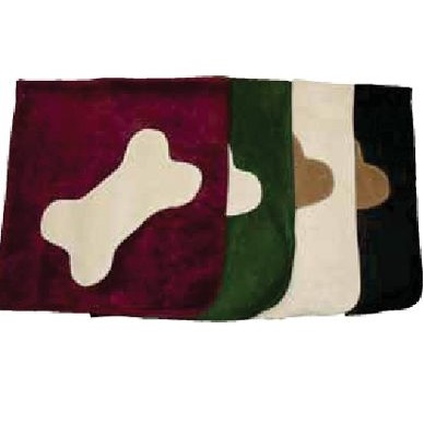 Canadian Made Luxury Dog Bone Fleece Blankets