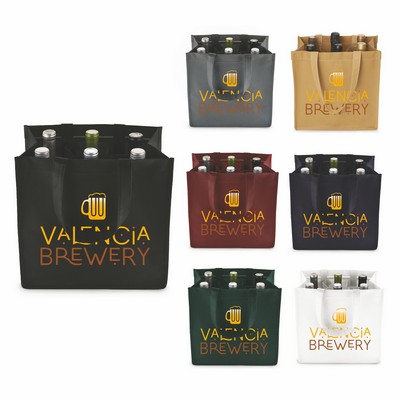 True® 6 Bottle Non-Woven Wine Tote