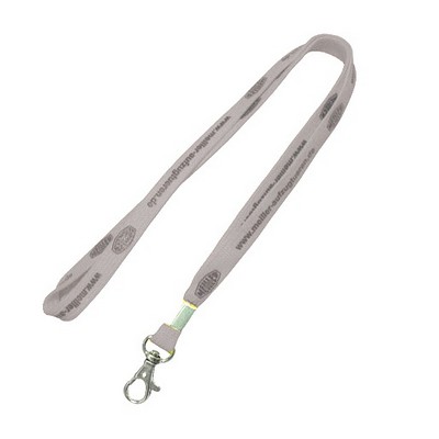 1/2" Gray Tubular Lanyard (12 Mil)