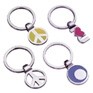 Stock Key Chain w/Cut Out Peace Sign Fob