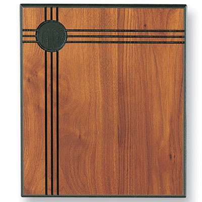 Walnut Plaque w/Grooves & 2" Insert (12" x 14")