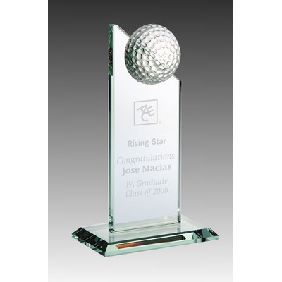 Golf Pinnacle Optic Crystal Award (5"x 8½")