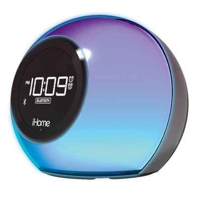 Color Changing, Bluetooth, Dual Alarm FM Clock Radio w/ USB Charging Port