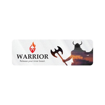 Rectangle Sticker | Round Corners | 1 7/8" x 5 7/8"| Clear Static | Static Back | Digital