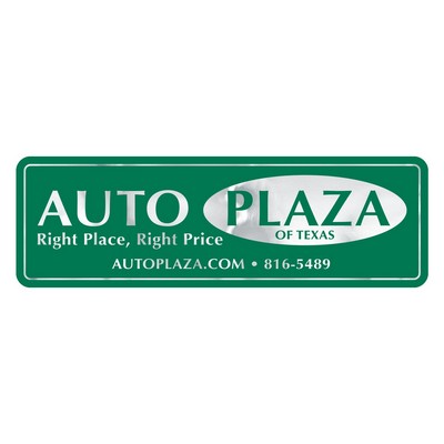 Car-Cal Dealer Decal | Rectangle | 1 7/8" x 5 7/8" | Brushed Chrome