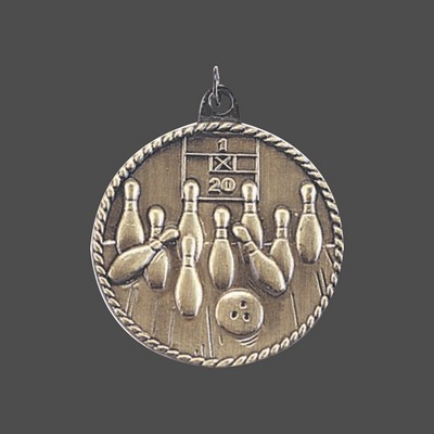 Bronze Bowling Medal (2")