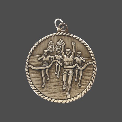 Gold Cross Country High Relief Medal (2")