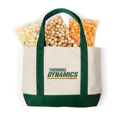 Canvas Boat Tote Bag Gift Set (Embroidered)