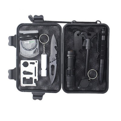 Survival Gear 10" 1 Camping Multi-Function Tool Case