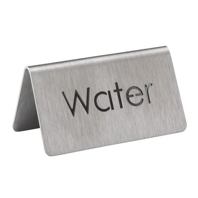 Laser Cut Stainless Steel ID Table Tent (Water)