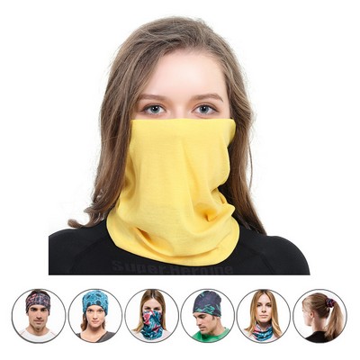 Plain Yellow Neck Gaiter In Stock