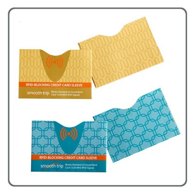 Gold/Teal Blue Smooth Trip Travel Gear by Talus® RFID Blocking Card Protectors, 2 Pack