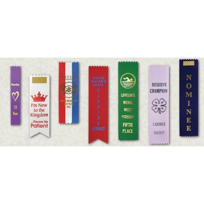 Custom Pinked Top Award Ribbons 1 5/8" x 6"