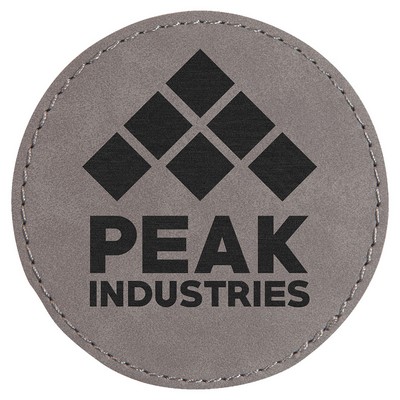 Round Leatherette Patch with Adhesive
