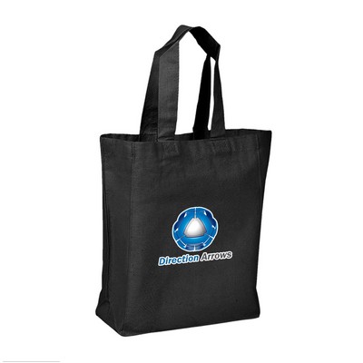 6 Oz. 100% Cotton Canvas Multipurpose Shopping Tote Bag/Bottom Gusset