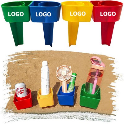 PP Plastic Beach Drinks Cup Holder/Sand Coaster
