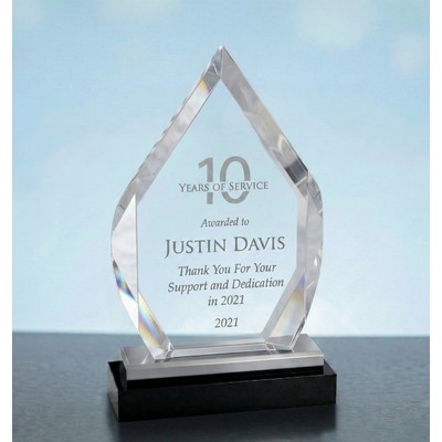 Silver Fusion Diamond Impress Acrylic Award 8"