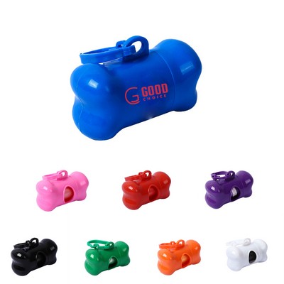 Bone Shaped Pet Waste Bag Dispenser With Carabiner